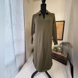 Talbots v-neck collared sweater dress 1X